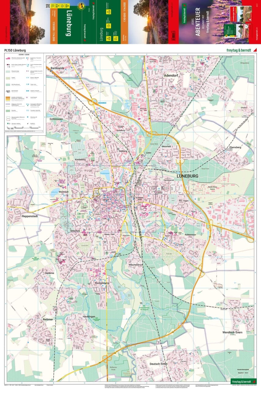 Plan détaillé - Lüneburg | Freytag & Berndt carte pliée Freytag & Berndt 