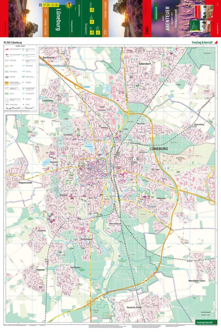 Plan détaillé - Lüneburg | Freytag & Berndt carte pliée Freytag & Berndt 