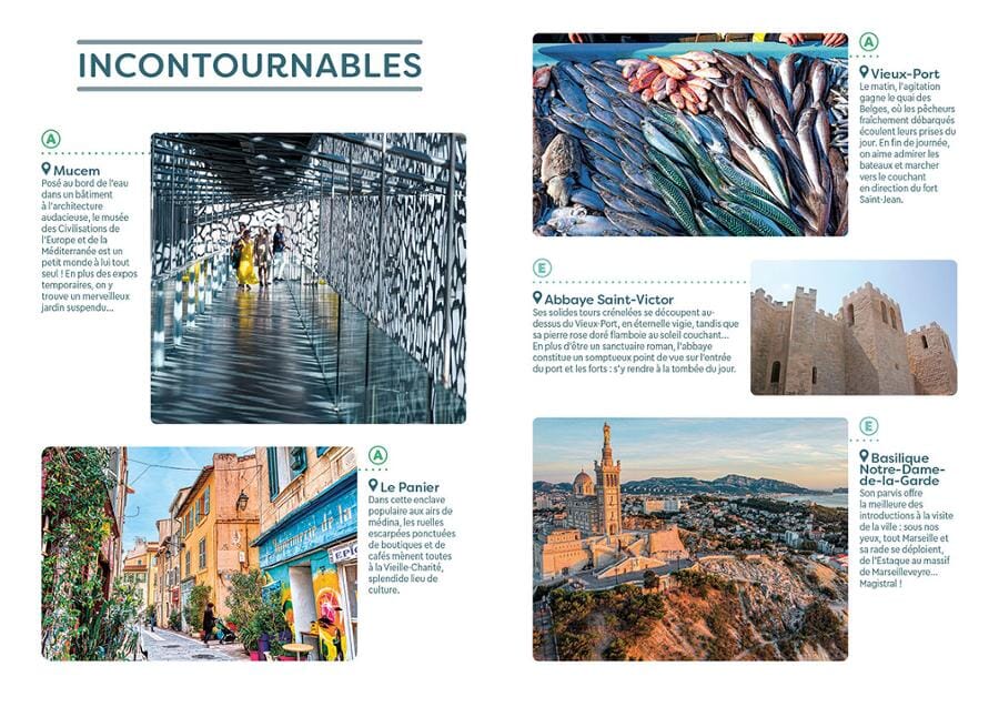 Guide de voyage de poche - Marseille et les calanques | Cartoville guide de voyage Gallimard