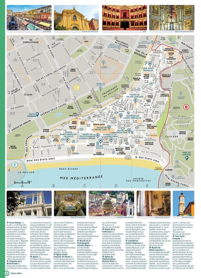 Plan détaillé - Nice | Cartoville carte pliée Gallimard 