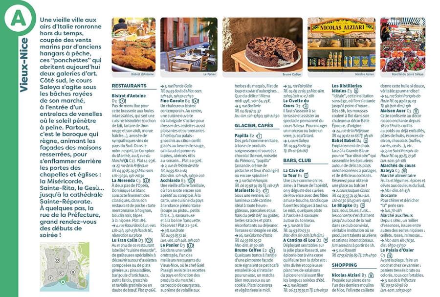 Plan détaillé - Nice | Cartoville carte pliée Gallimard 