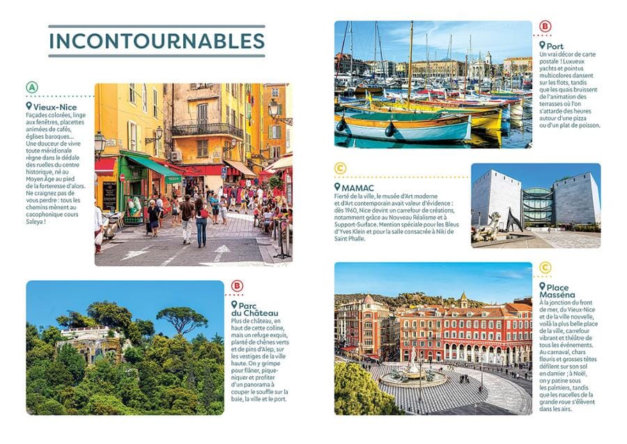 Plan détaillé - Nice | Cartoville carte pliée Gallimard 