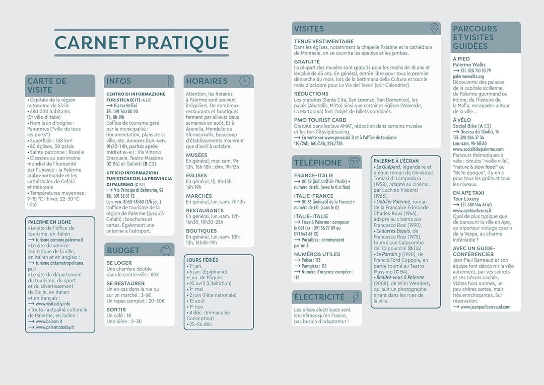 Plan détaillé - Palerme | Cartoville carte pliée Gallimard 
