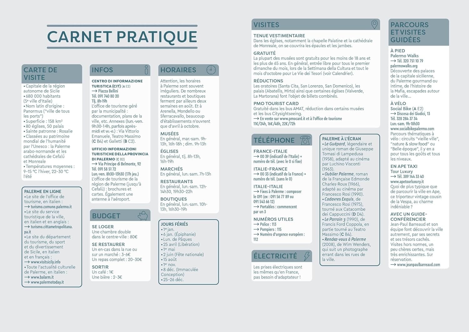 Guide de voyage de poche - Palerme | Cartoville guide de voyage Gallimard