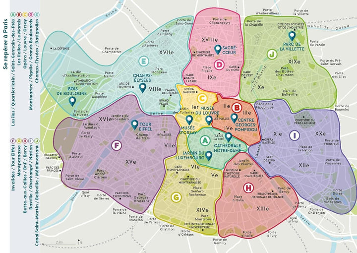 Plan détaillé - Paris 2024/25 | Cartoville carte pliée Gallimard 