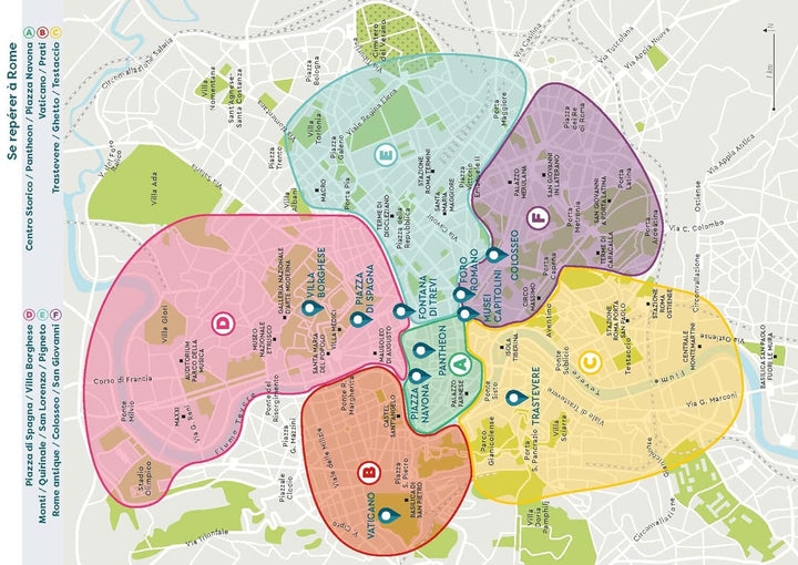 Plan détaillé - Rome 2024/25 | Cartoville carte pliée Gallimard 