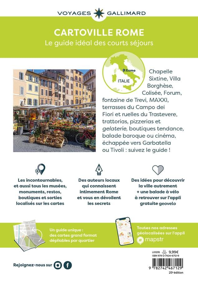 Guide de voyage de poche - Rome 2025/26 | Cartoville guide de voyage Gallimard