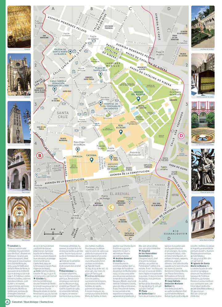 Plan détaillé - Séville | Cartoville carte pliée Gallimard 