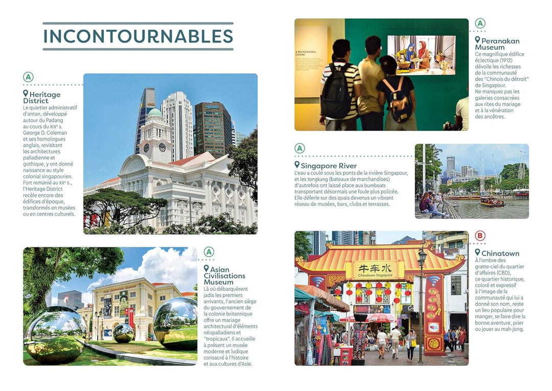 Plan détaillé - Singapour | Cartoville carte pliée Gallimard 