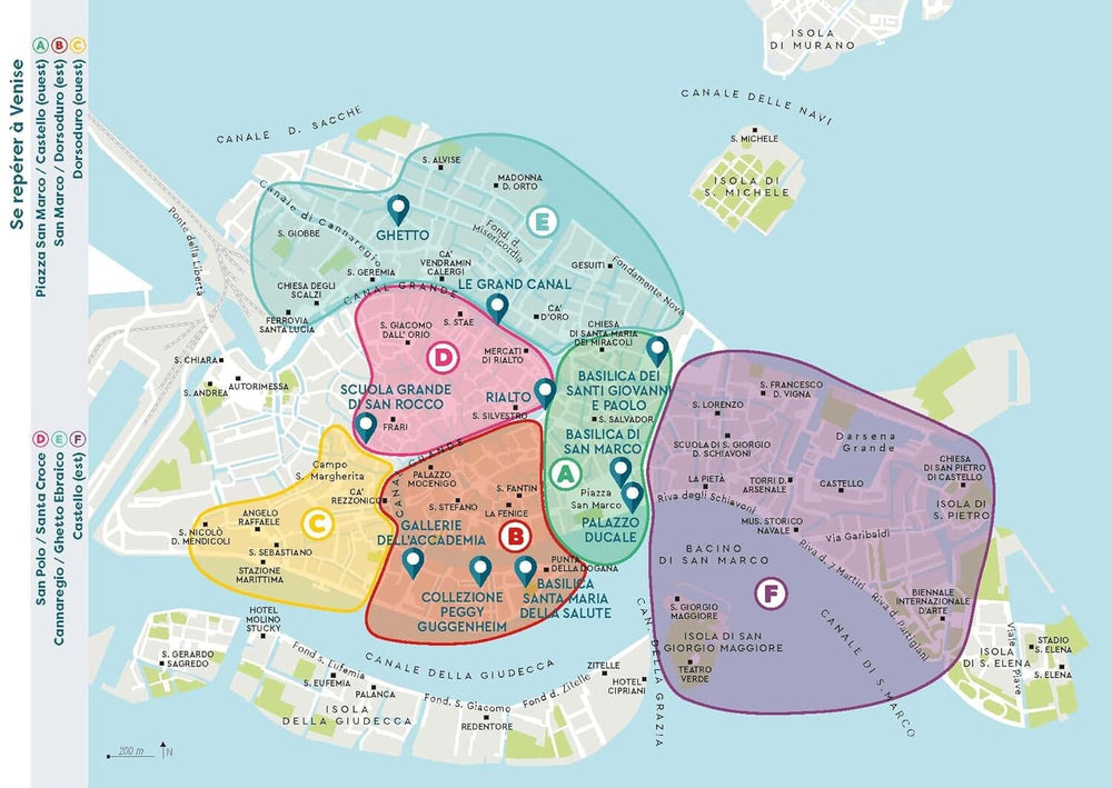 Plan détaillé - Venise 2024/25 | Cartoville carte pliée Gallimard 