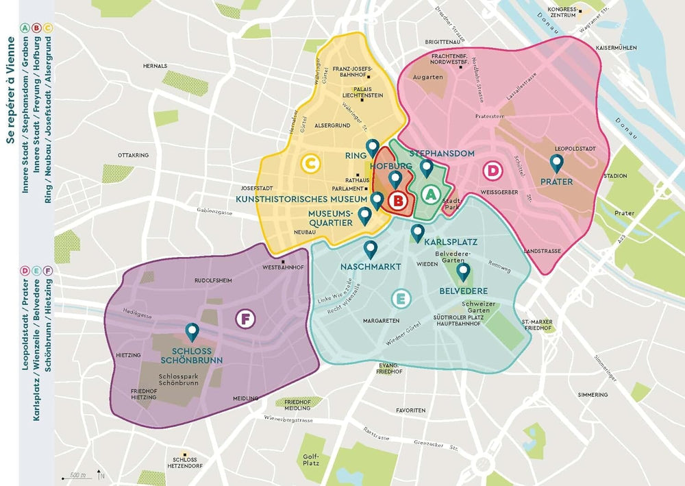 Plan détaillé - Vienne (Autriche) - Édition 2024 | Cartoville carte pliée Gallimard 