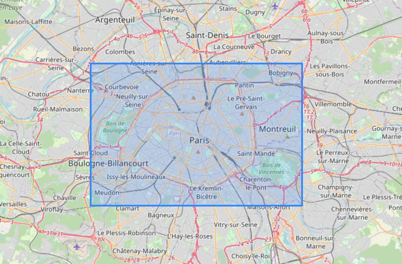 Plan mural en relief - Paris - 61 cm x 41 cm | 3D Map carte en relief 3D Map