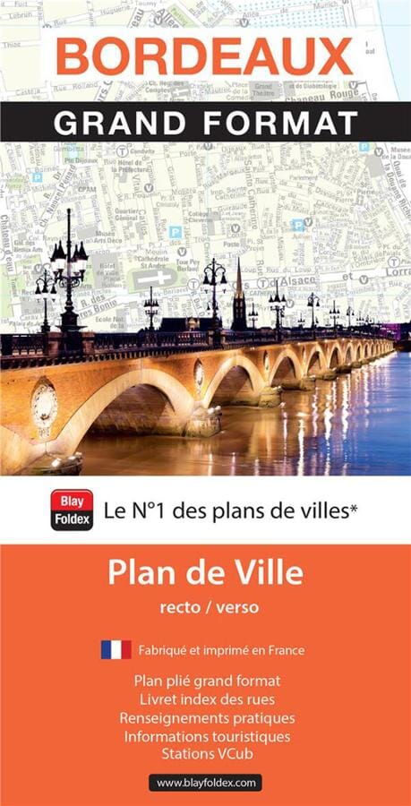 Bordeaux - Plan de ville grand format | Blay Foldex plan de ville Blay Foldex