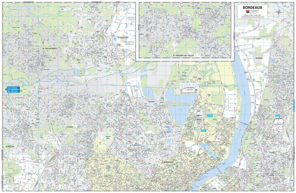 Bordeaux - Plan de ville grand format | Blay Foldex plan de ville Blay Foldex
