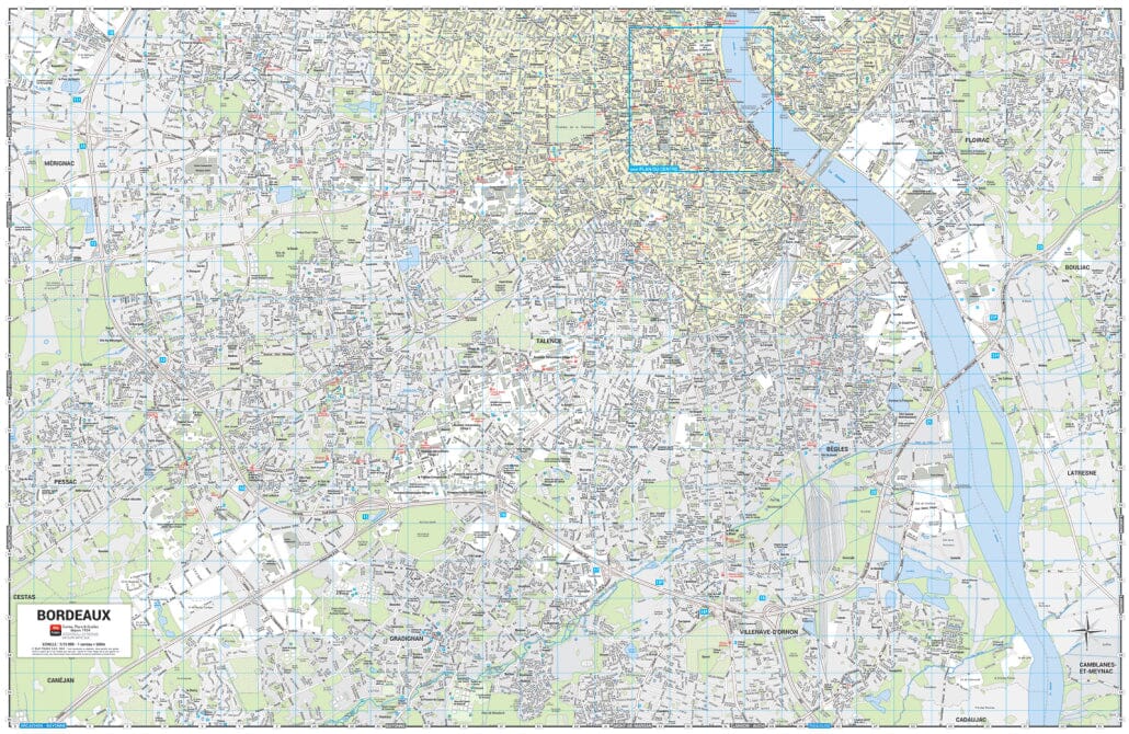 Bordeaux - Plan de ville grand format | Blay Foldex plan de ville Blay Foldex