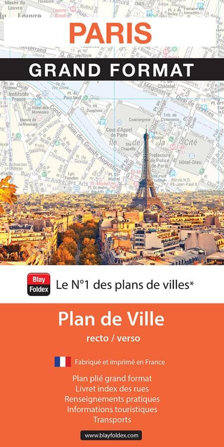 Paris - Plan de ville grand format | Blay Foldex plan de ville Blay Foldex