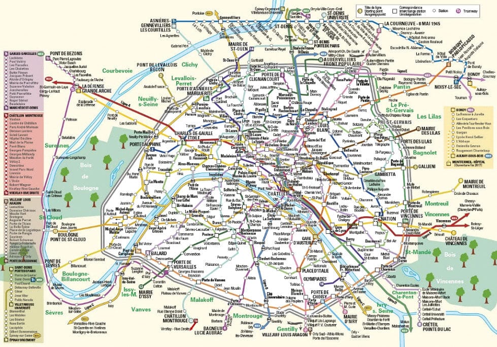 Practical map of Paris by arrondissement | Blay Foldex – Cartovia