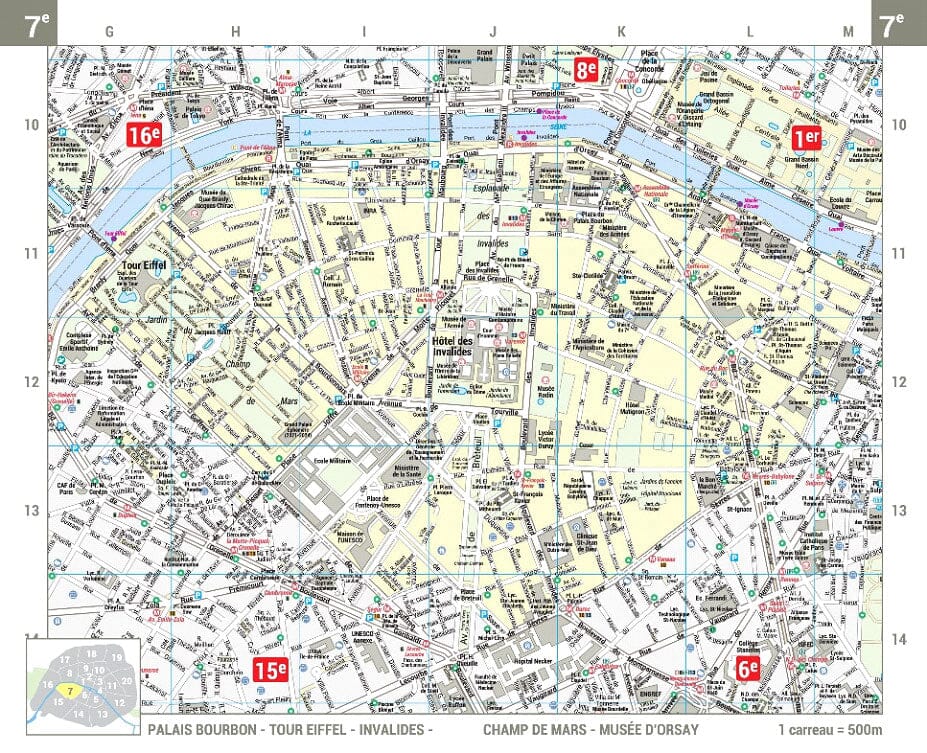 Practical map of Paris by arrondissement | Blay Foldex – Cartovia
