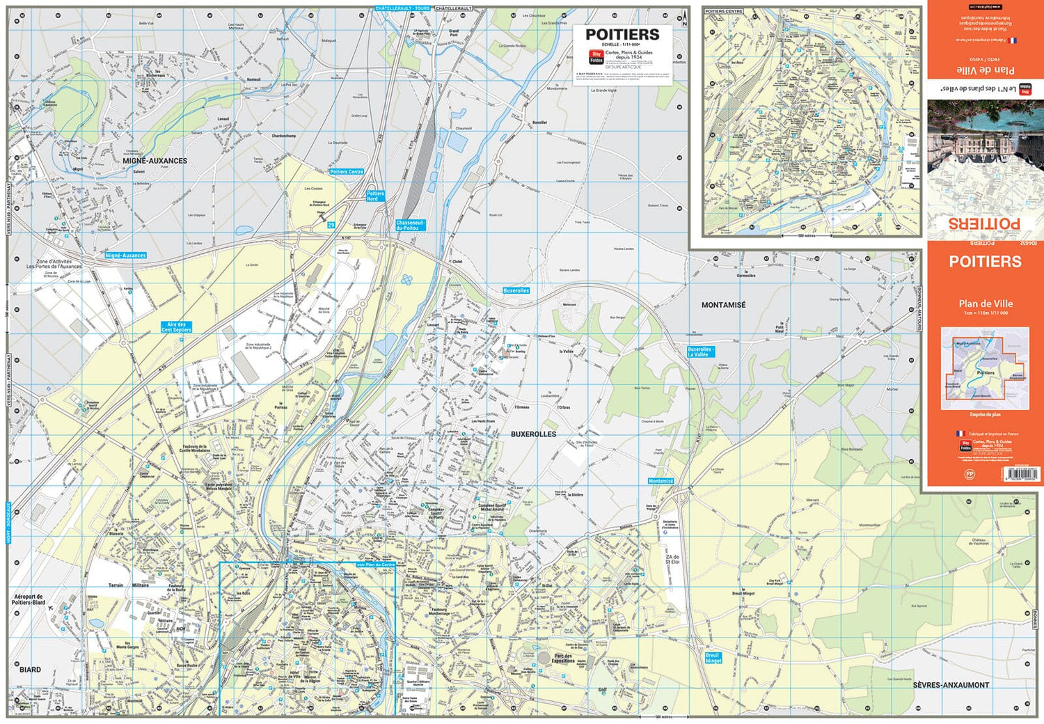 Poitiers, Vienne - Plan de ville | Blay Foldex plan de ville Blay Foldex