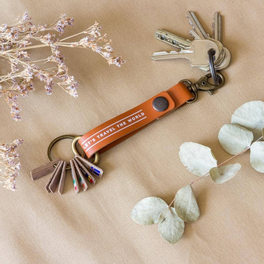Porte-clés - brun | Miss Wood accessoire de voyage Miss Wood 