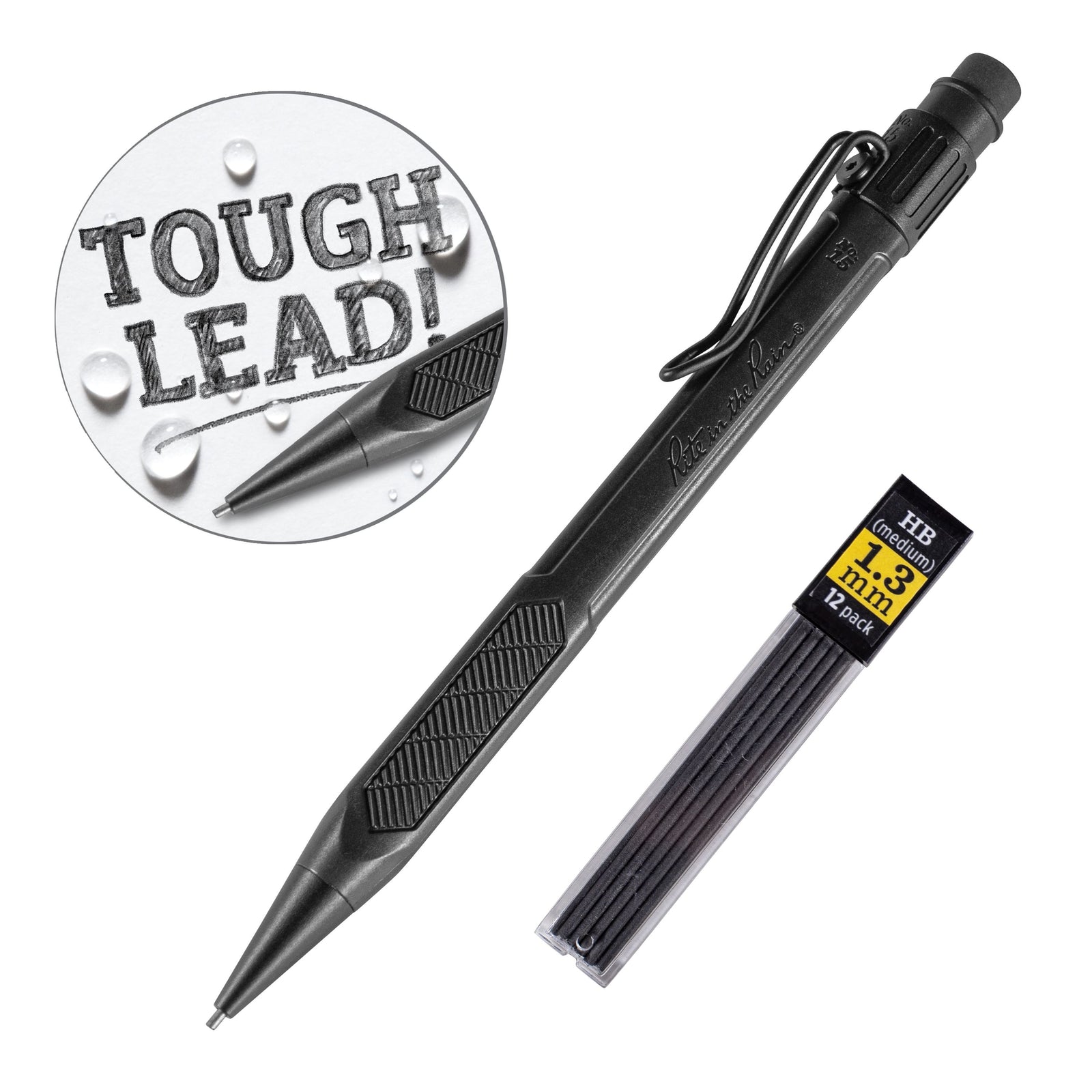 Porte-mine étanche – Mécanique tous-terrains 1.3 mm (OR15 / BK15 / YE15 / HV15) | Rite in the Rain carnet de voyage Rite in the Rain Black