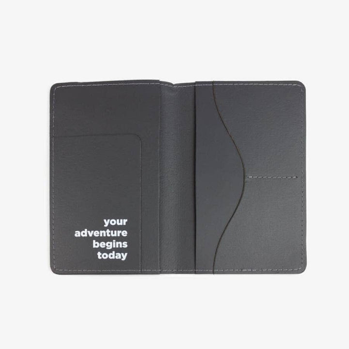 Porte passeport - gris | Miss Wood accessoire de voyage Miss Wood 