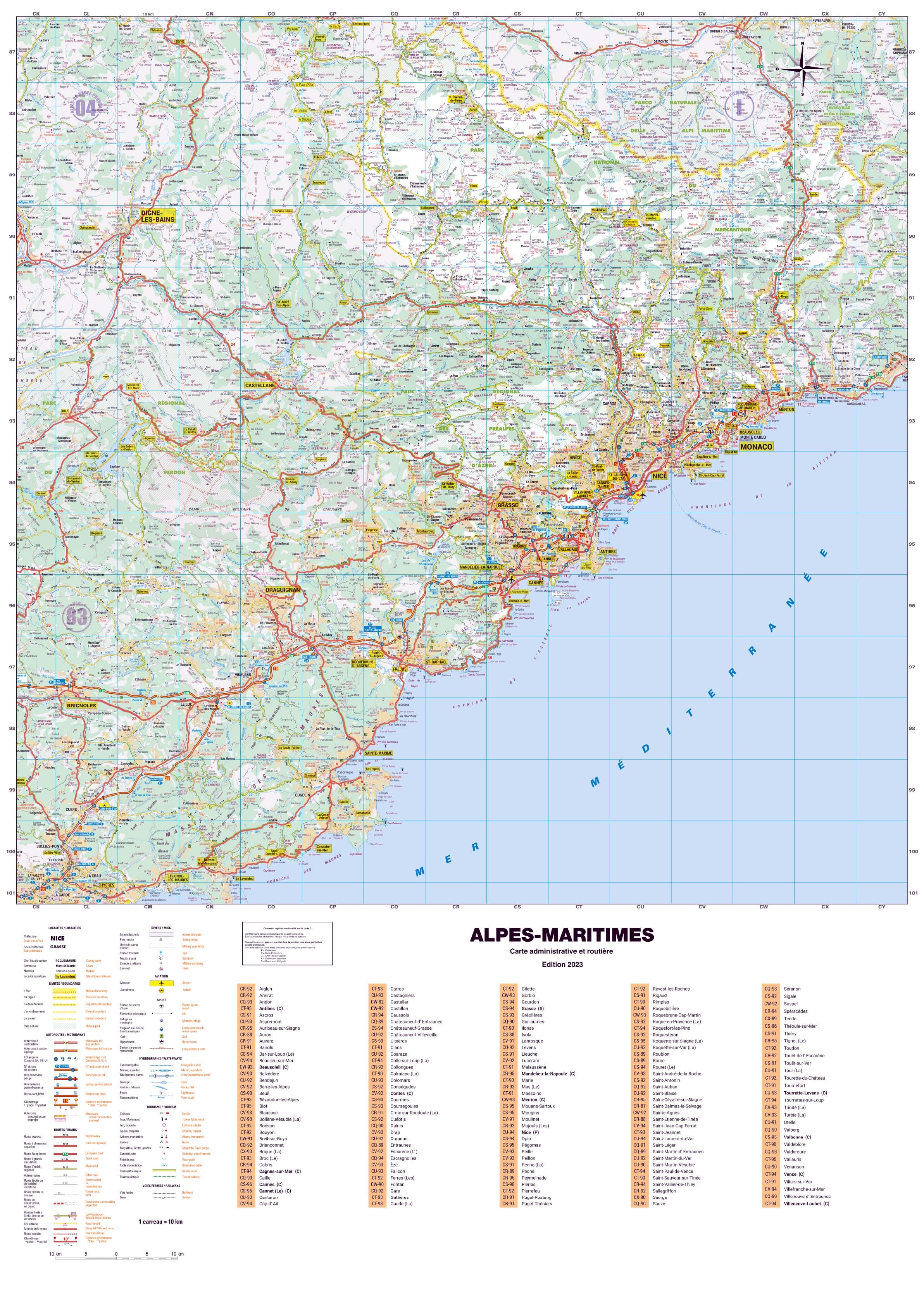 Poster - Alpes-Maritimes (119 x 85 cm) | Blay Foldex – Cartovia