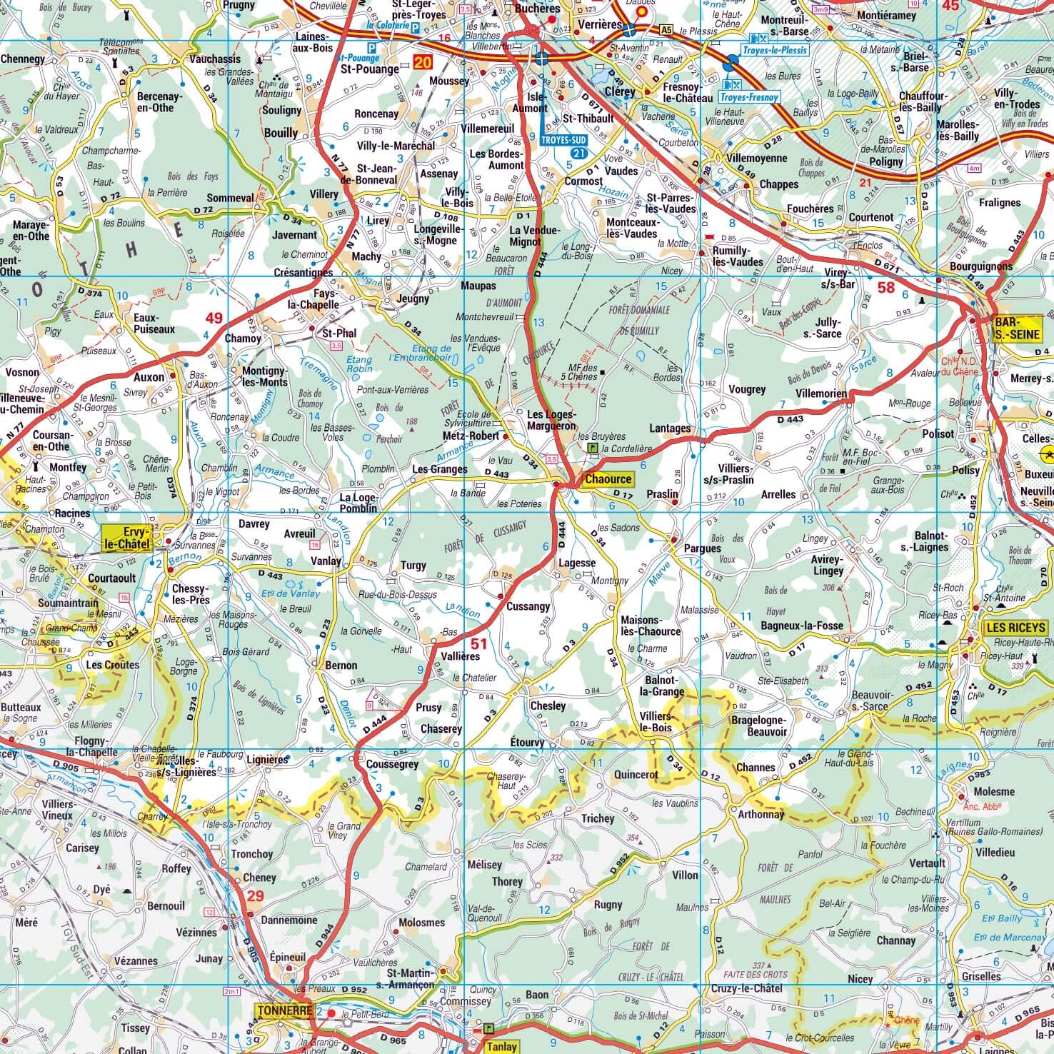 Poster - Aube (119 x 85 cm) | Blay Foldex carte murale roulée (en tube) Blay Foldex