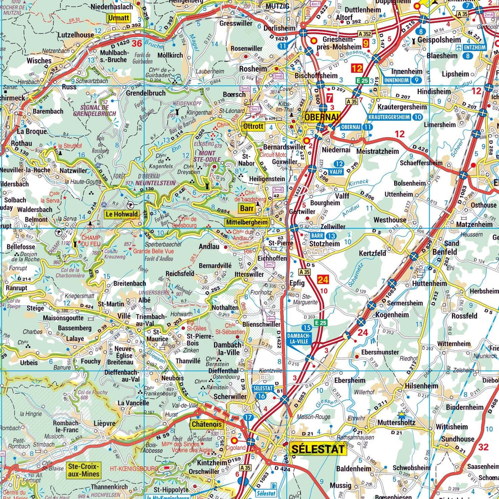 Poster - Bas-Rhin (119 x 85 cm) | Blay Foldex carte murale hors dimensions Blay Foldex 
