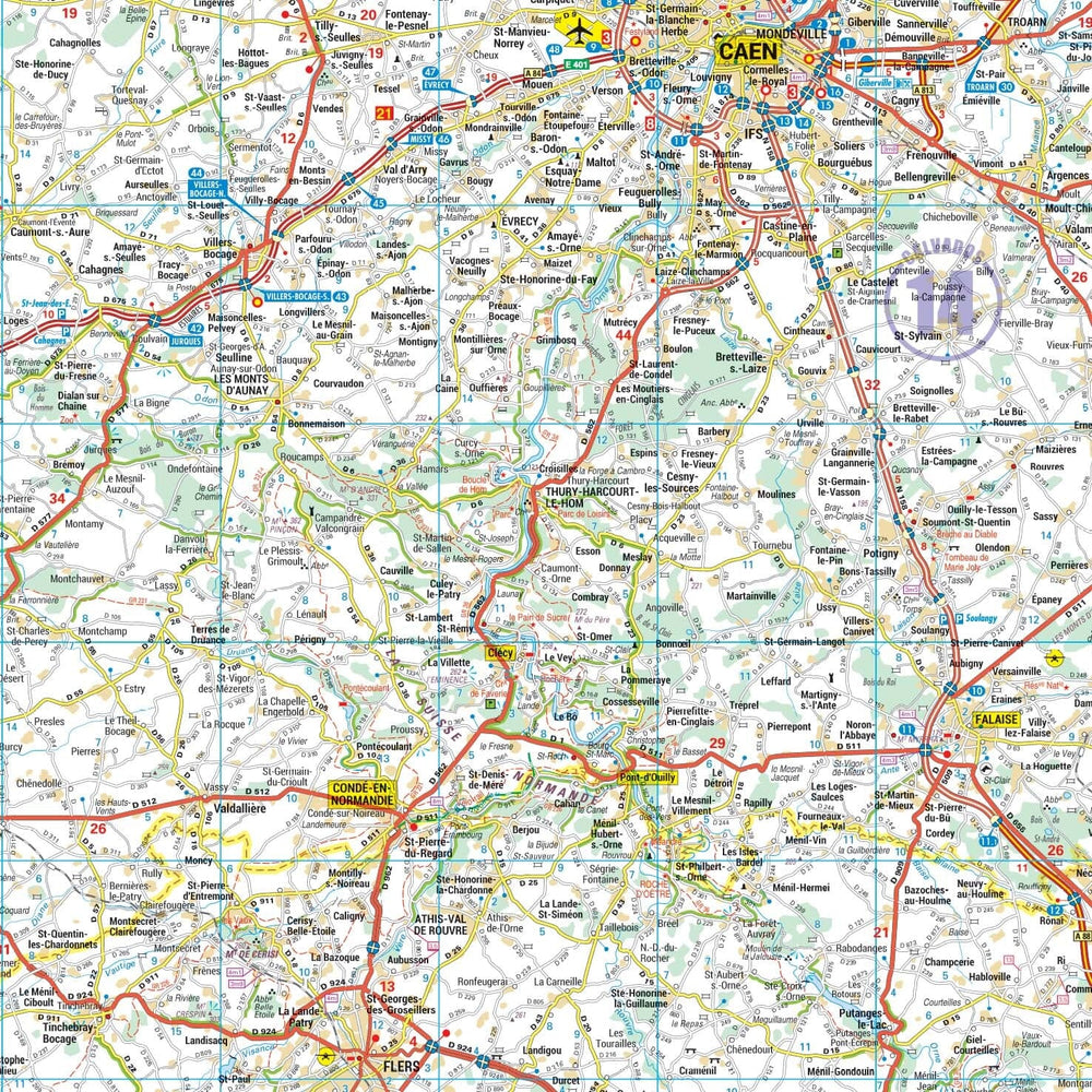 Poster - Basse-Normandie (109 x 94 cm) | Blay Foldex carte murale hors dimensions Blay Foldex 
