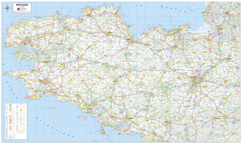 Poster - Bretagne (145 × 86 cm) | Blay Foldex carte murale hors dimensions Blay Foldex 