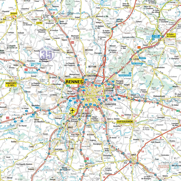 Poster - Bretagne (145 × 86 cm) | Blay Foldex carte murale roulée (en tube) Blay Foldex