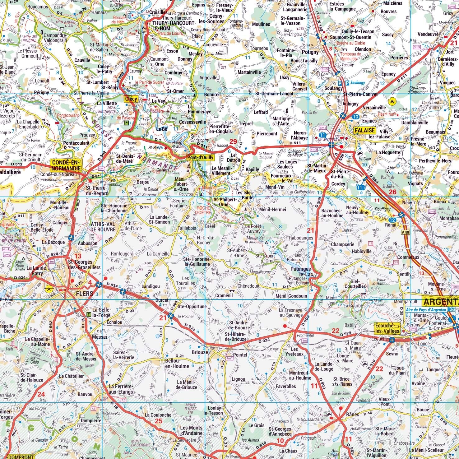 Poster - Calvados (119 x 85 cm) | Blay Foldex carte murale roulée (en tube) Blay Foldex