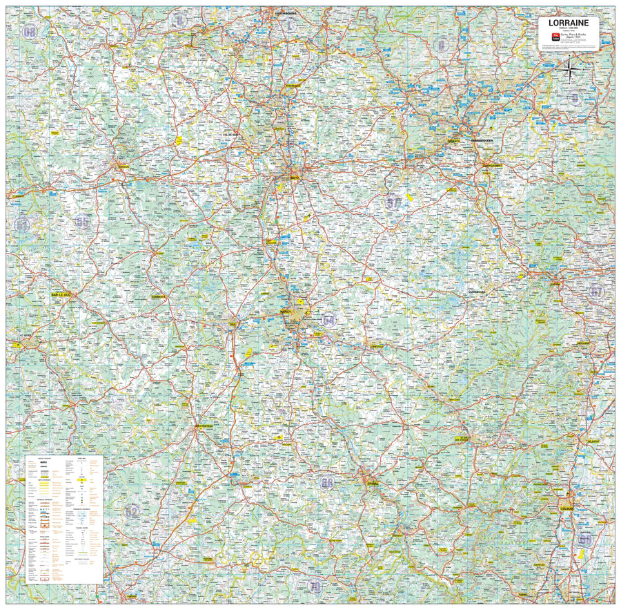 Poster - Lorraine (104 × 102 cm) | Blay Foldex carte murale hors dimensions Blay Foldex 