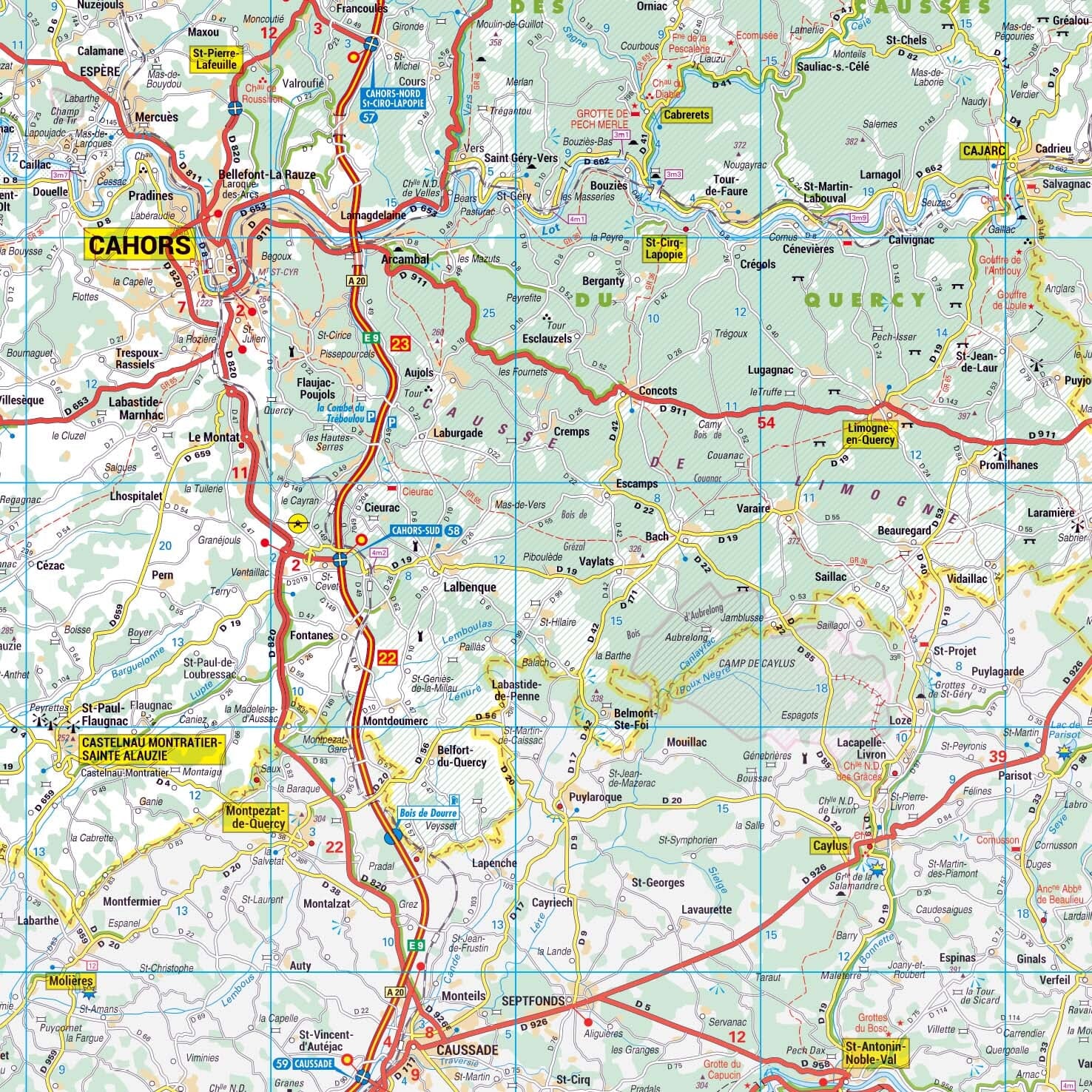 Poster - Lot (119 x 85 cm) | Blay Foldex carte murale roulée (en tube) Blay Foldex