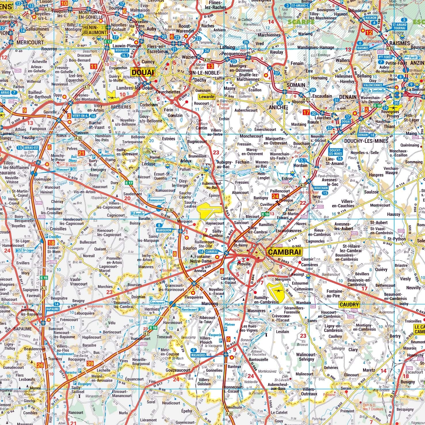 Poster - Nord (119 x 85 cm) | Blay Foldex carte murale roulée (en tube) Blay Foldex