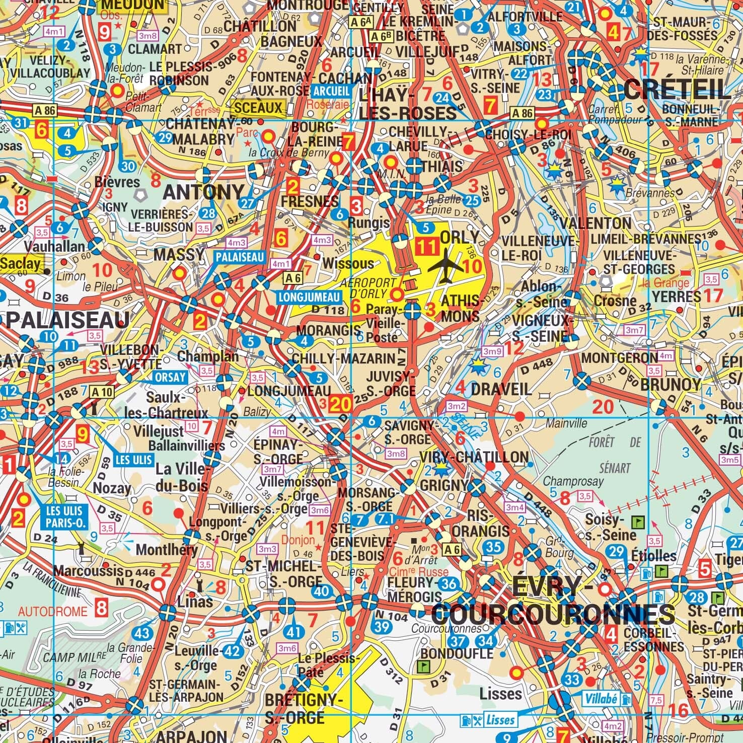 Poster - Paris et sa petite couronne (119 x 85 cm) | Blay Foldex carte murale roulée (en tube) Blay Foldex