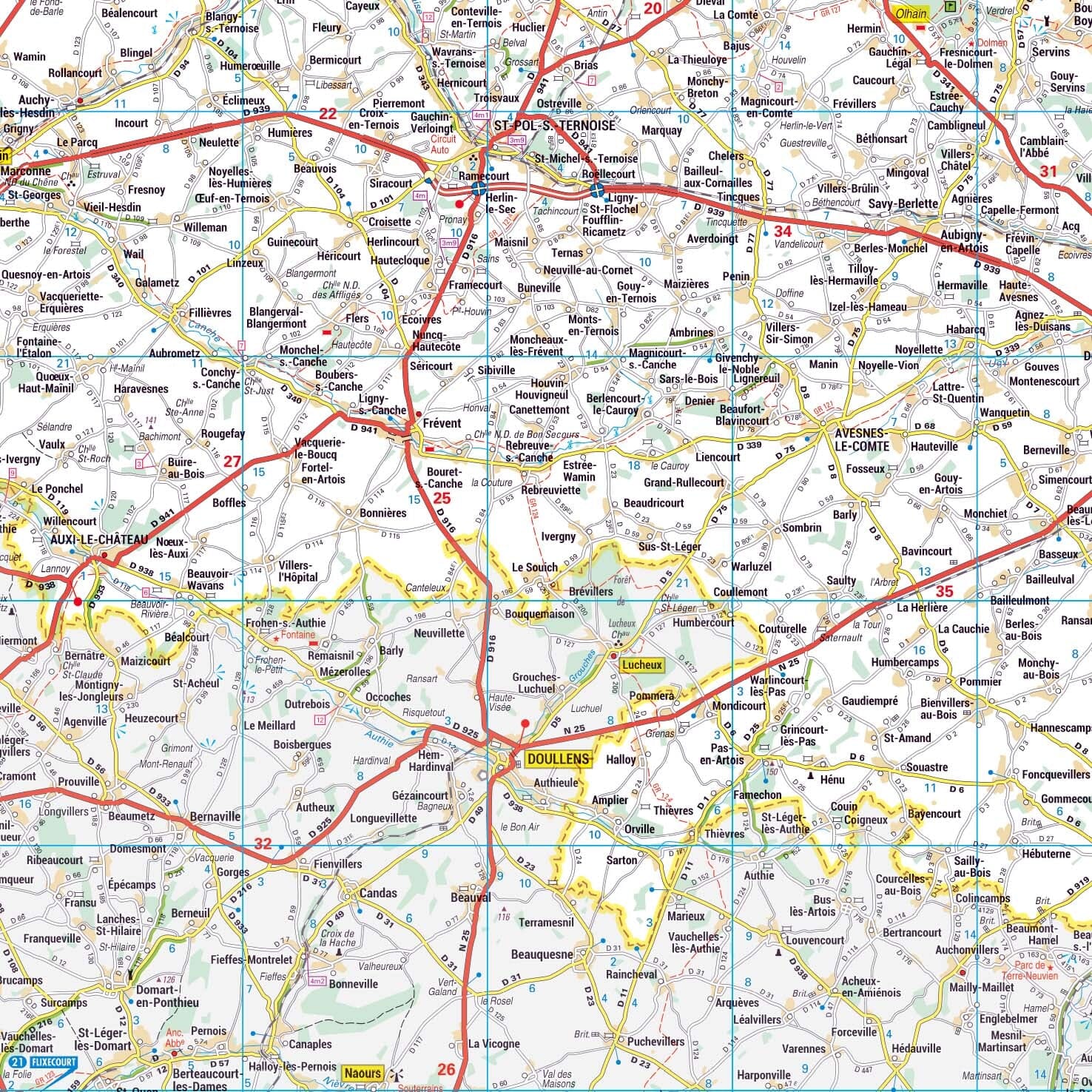 Poster - Pas-de-Calais (119 x 85 cm) | Blay Foldex carte murale roulée (en tube) Blay Foldex