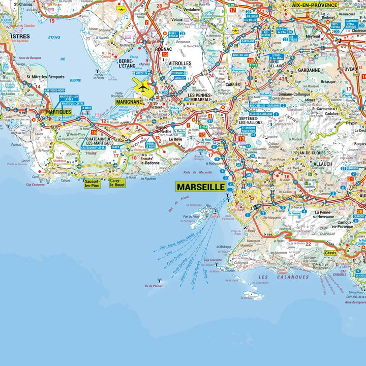 Poster - Provence-Alpes-Côte d'Azur (142 × 125 cm) | Blay Foldex carte murale roulée (en tube) Blay Foldex