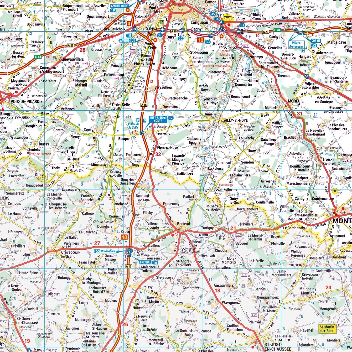 Poster - Somme (119 x 85 cm) | Blay Foldex carte murale roulée (en tube) Blay Foldex