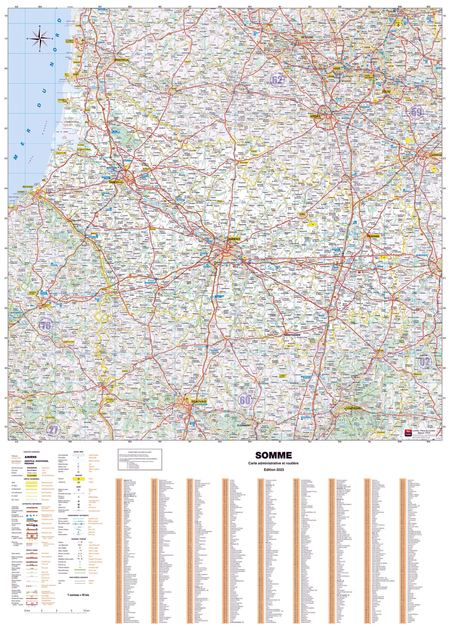 Poster - Somme (119 x 85 cm) | Blay Foldex carte murale hors dimensions Blay Foldex 