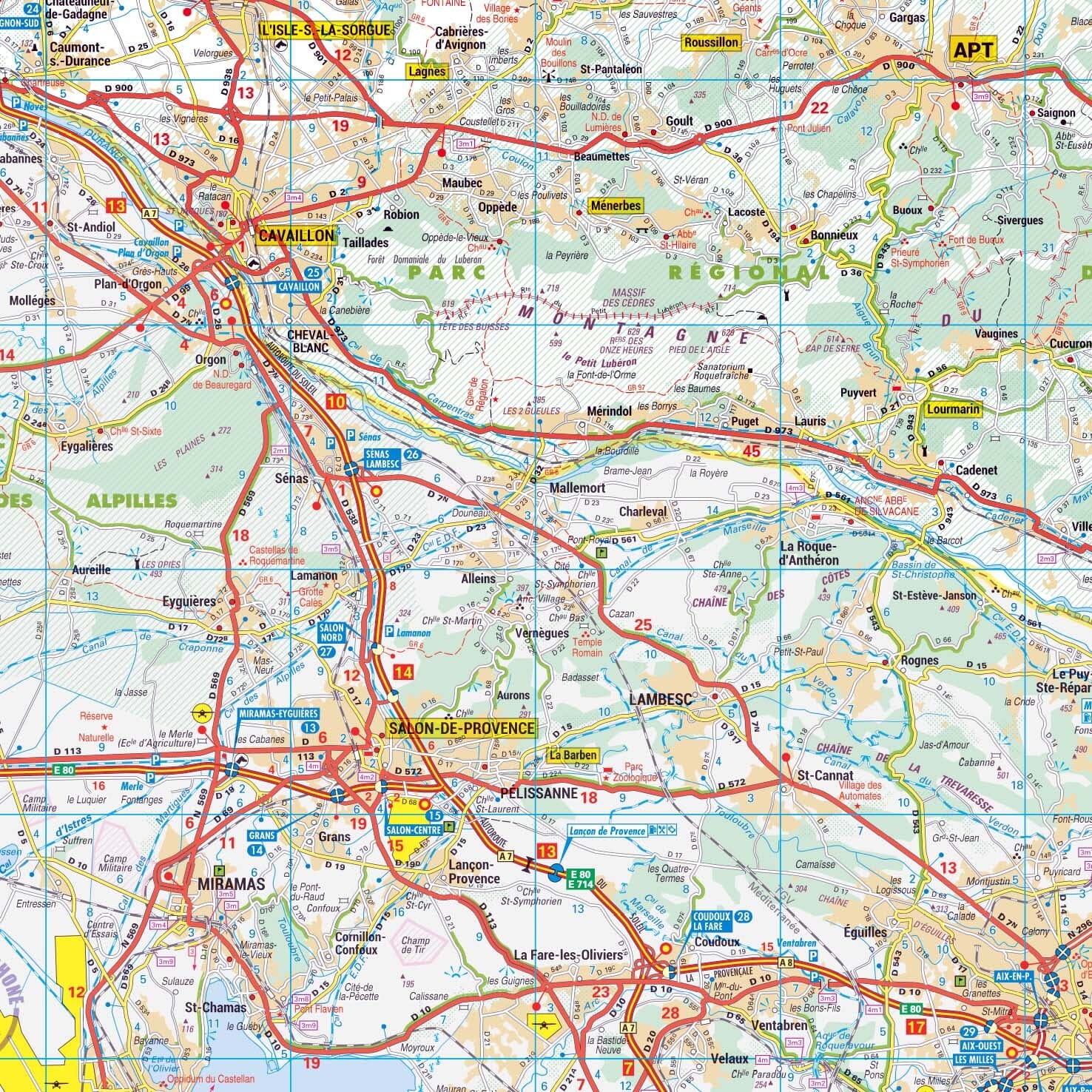 Poster - Vaucluse (119 x 85 cm) | Blay Foldex carte murale roulée (en tube) Blay Foldex