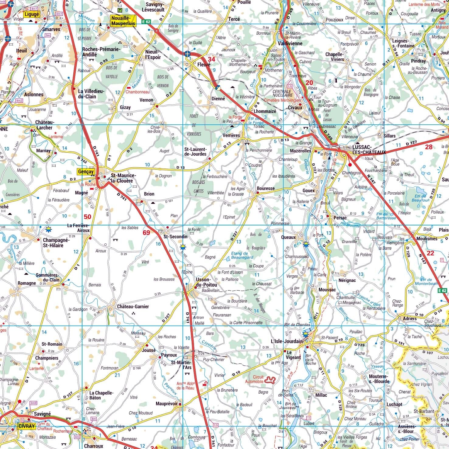 Poster - Vienne (119 x 85 cm) | Blay Foldex carte murale roulée (en tube) Blay Foldex