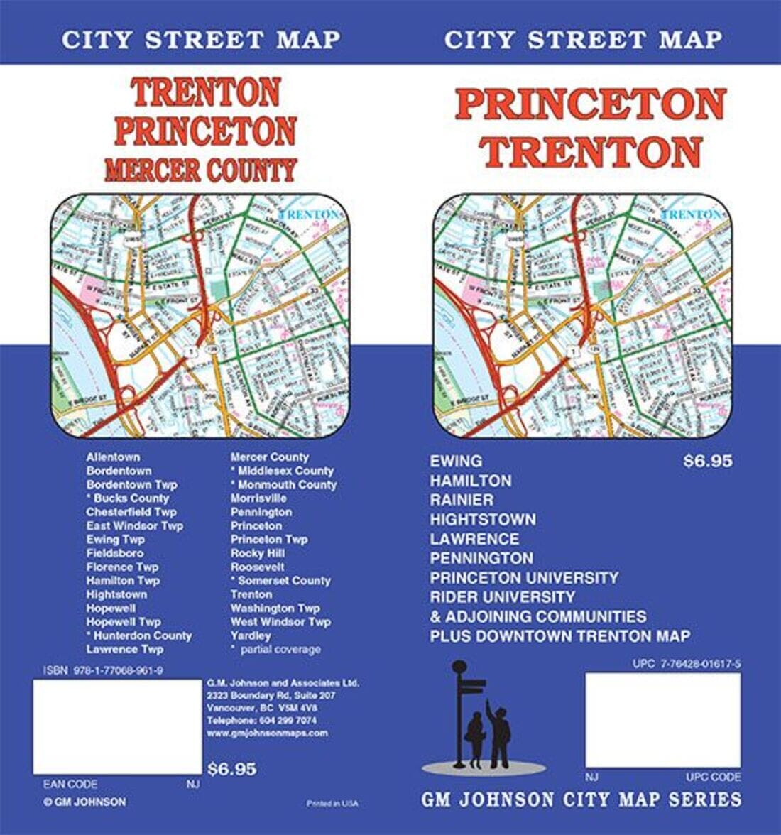 Princeton et Trenton (New Jersey) | GM Johnson plan de ville GM Johnson