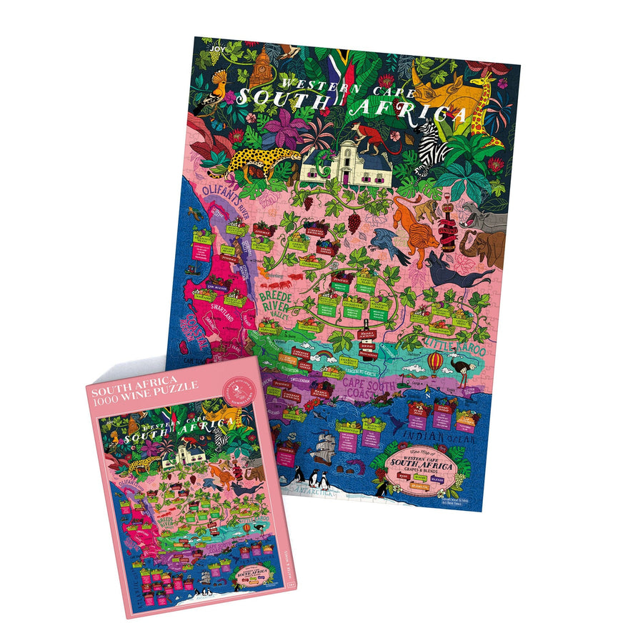 Puzzle de 1000 pièces - Les vins d'Afrique du Sud (48 x 68 cm) puzzle Water & Wines 