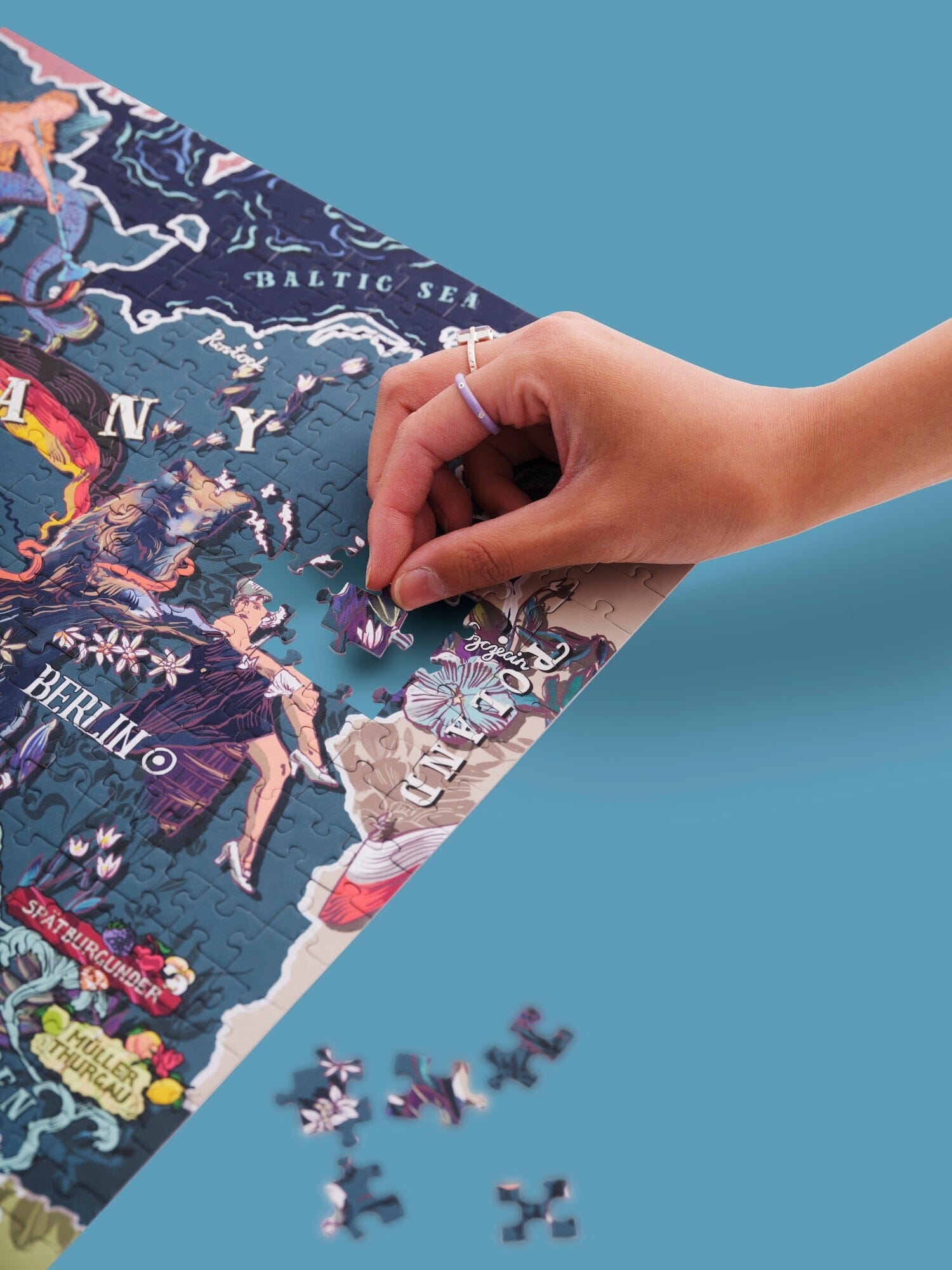 Puzzle de 1000 pièces - Les vins d'Allemagne (48 x 68 cm) puzzle Water & Wines 