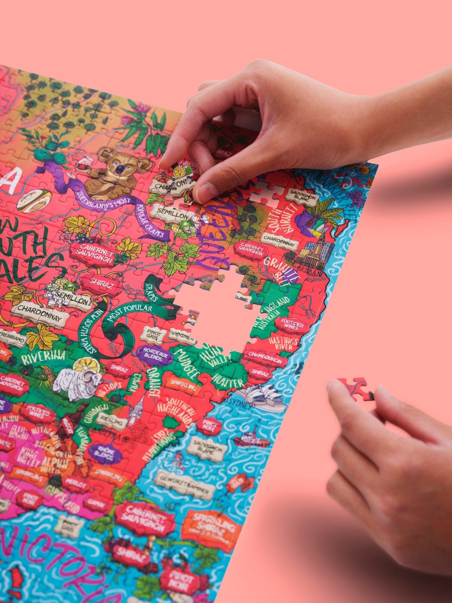 Puzzle de 1000 pièces - Les vins d'Australie (48 x 68 cm) puzzle Water & Wines 