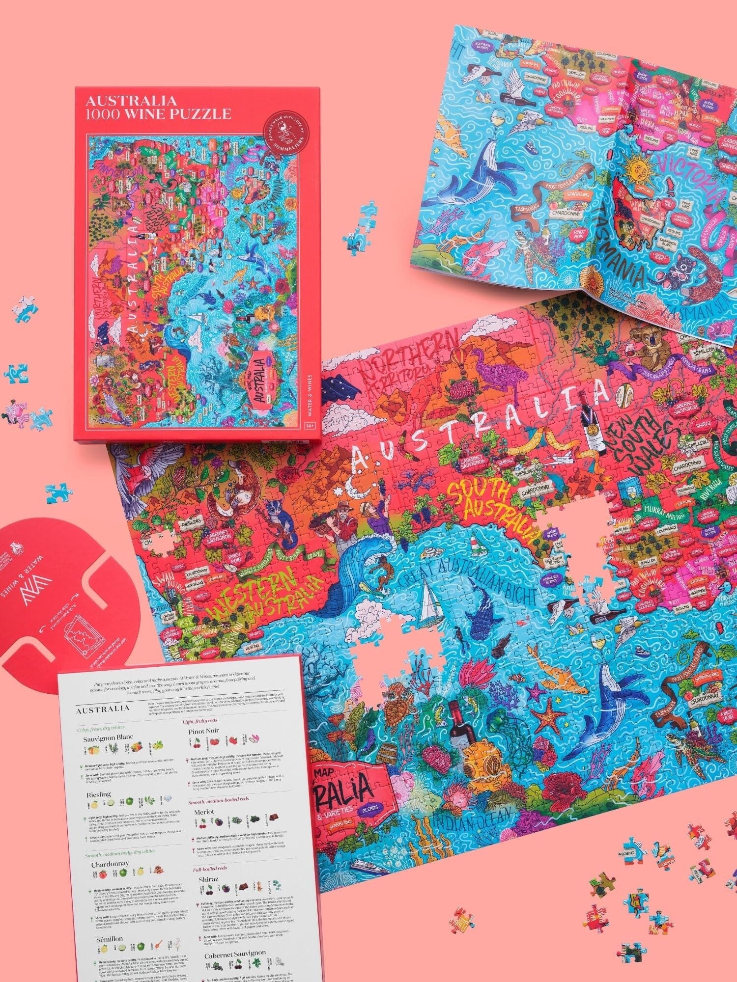 Puzzle de 1000 pièces - Les vins d'Australie (48 x 68 cm) puzzle Water & Wines 