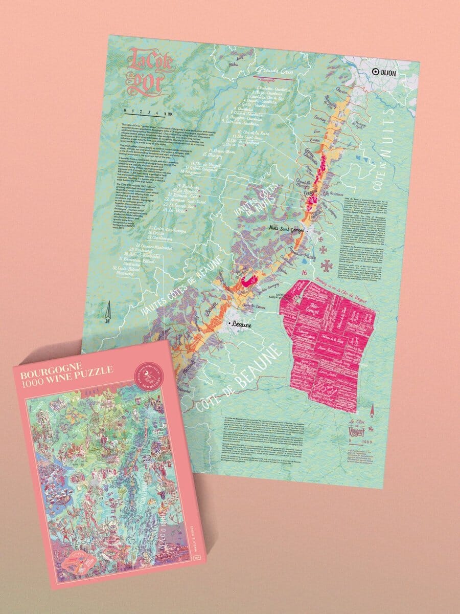 Puzzle de 1000 pièces - Les vins de Bourgogne (48 x 68 cm) puzzle Water & Wines 