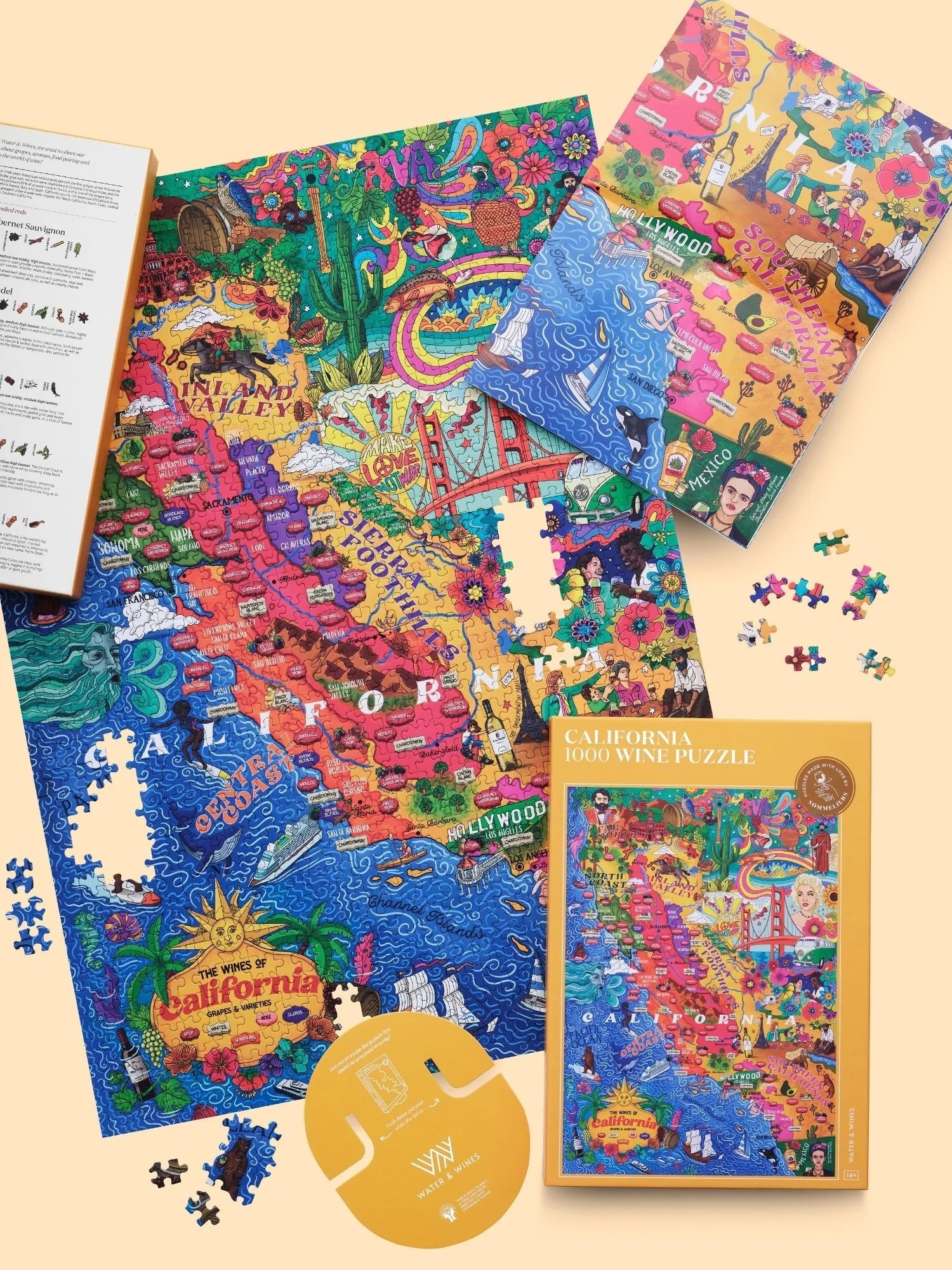 Puzzle de 1000 pièces - Les vins de Californie (48 x 68 cm) puzzle Water & Wines 